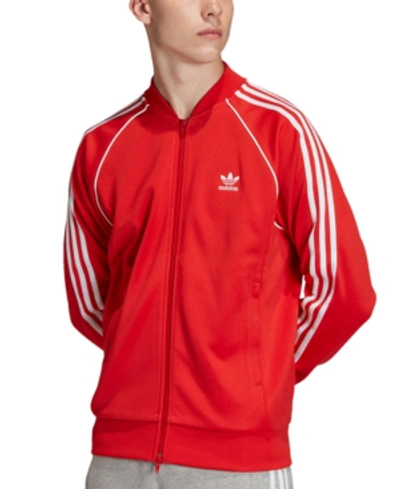 Shop Adidas Originals Adidas Men's Originals Superstar Track Jacket In Lush Red