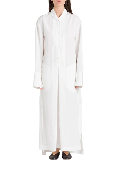 Shop Jil Sander Pinafore Dress In Bianco