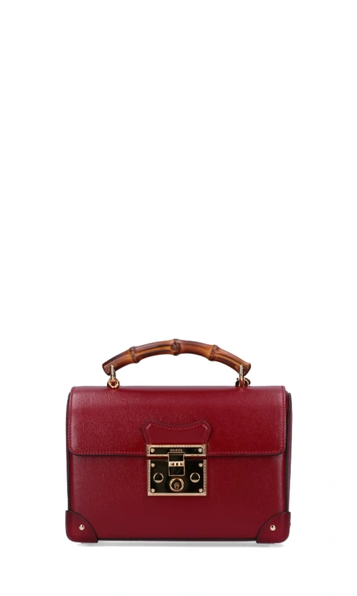 Shop Gucci Small Gg Padlock Shoulder Bag In Red
