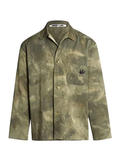 Shop Mcq By Alexander Mcqueen Lewis Shirt Jacket In Military Khaki