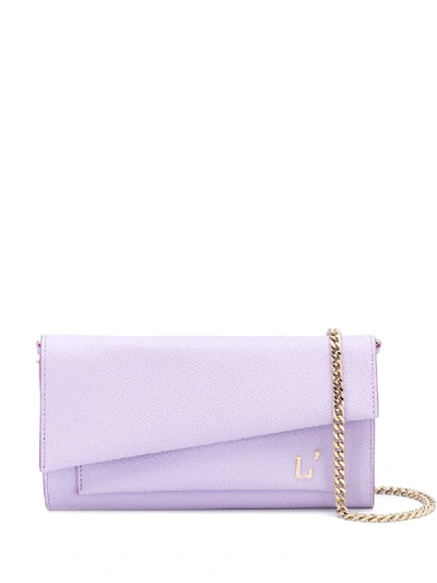Shop L'autre Chose Mini Porfolio Crossbody Bag In Purple