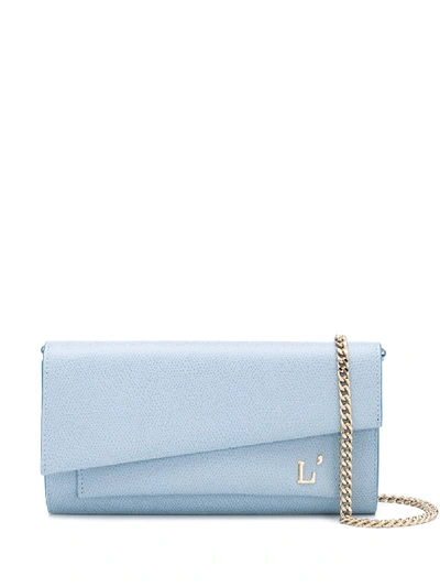 Shop L'autre Chose Mini Porfolio Crossbody Bag In Blue