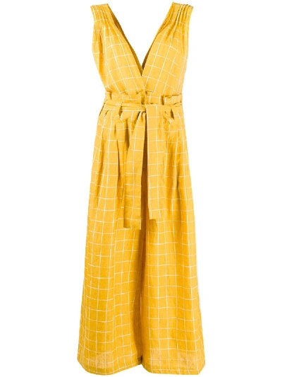 Shop Mes Demoiselles Jumpsuit Mit V-ausschnitt In Yellow