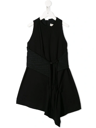 Shop Anja Schwerbrock Alaran Sleeveless Asymmetric Dress In Black