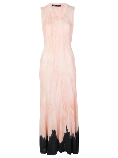 Shop Proenza Schouler Pink And Black Tie-dye Dress