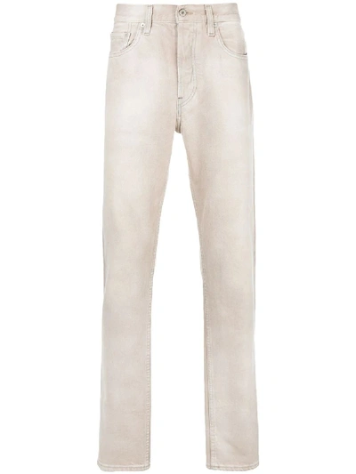 Shop Yeezy Five-pocket Denim Jeans Neutral