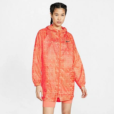 Shop Nike Women's Sportswear Indio Woven Jacket In Team Orange/black