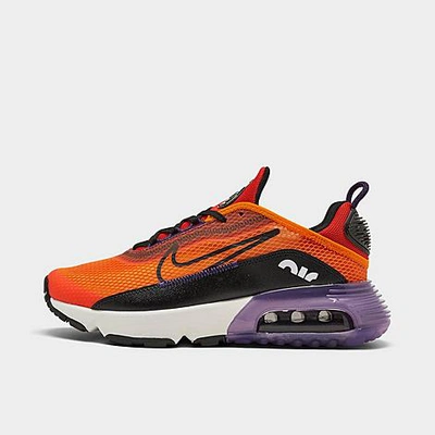 Shop Nike Big Kids' Air Max 2090 Casual Shoes In Magma Orange/grand Purple/habanero Red/black
