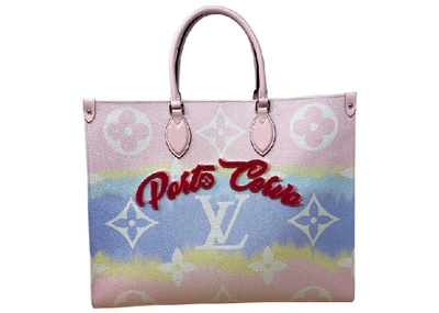 Pre-owned Louis Vuitton Onthego Lv Escale (porto Cervo Limited