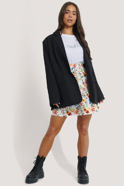 Shop Na-kd Elastic Waist Flowy Mini Skirt - Multicolor In Flower Print