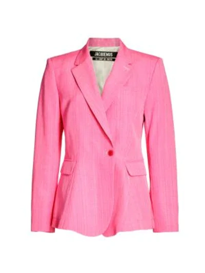 Shop Jacquemus La Veste Qui Vole Jacket In Pink