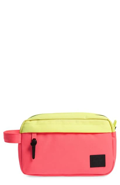 Shop Herschel Supply Co Chapter Dopp Kit In Highlight/ Neon Pink/ Black