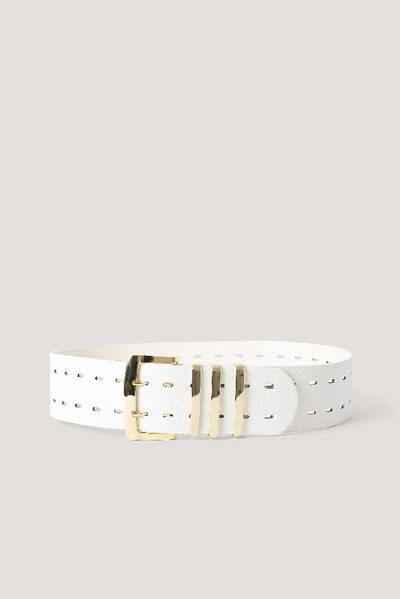 Shop Chloé Gold Buckle Belt - White