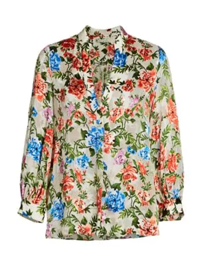 Shop Alice And Olivia Sheila Gardenia Blouse