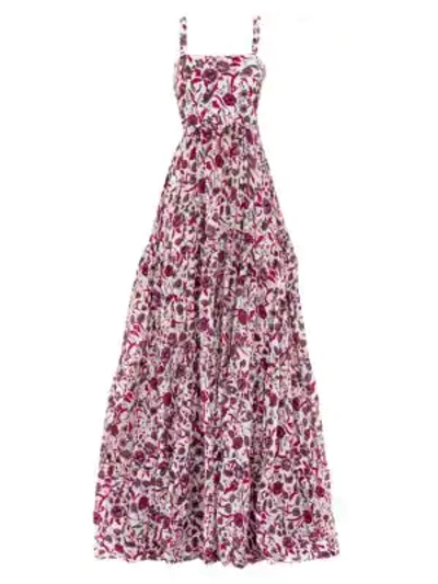 Shop Alexis Zafia Floral Maxi Dress In Berry Floral