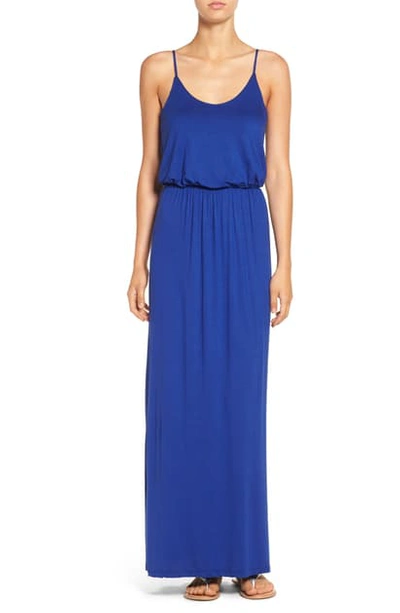 Shop All In Favor Knit Maxi Dress In Navy