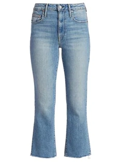 Shop Trave Colette High-rise Kick-flare Cropped Jeans In Stayin Alive