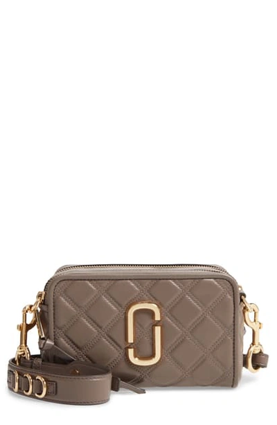 Shop The Marc Jacobs The Softshot 21 Quilted Leather Crossbody Bag In Loam Soil