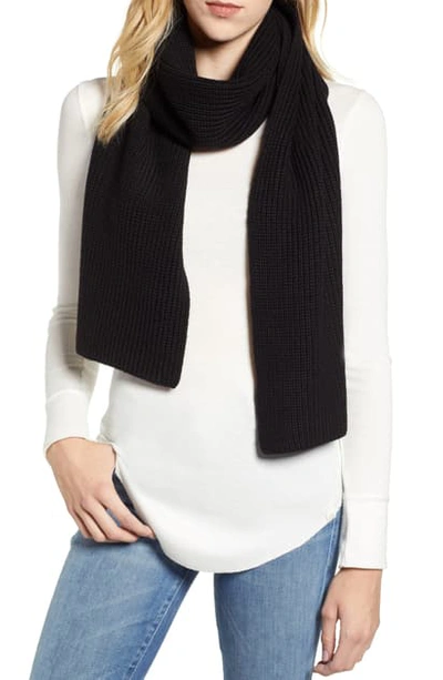 Shop Allsaints Half Cardigan Scarf In Black