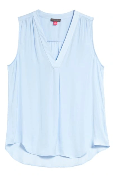 Shop Vince Camuto Rumpled Satin Blouse In Blue Bird