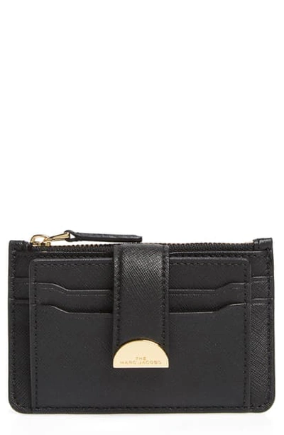 Shop The Marc Jacobs Leather Card Case In Black