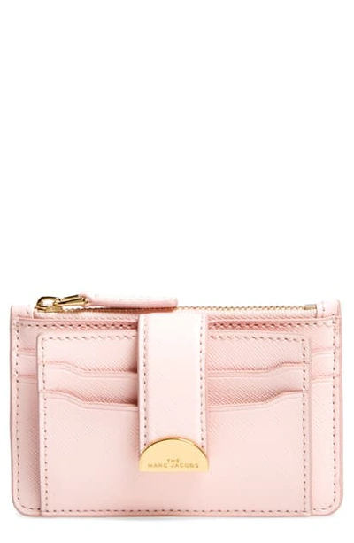 Shop The Marc Jacobs Leather Card Case In Pink Tutu