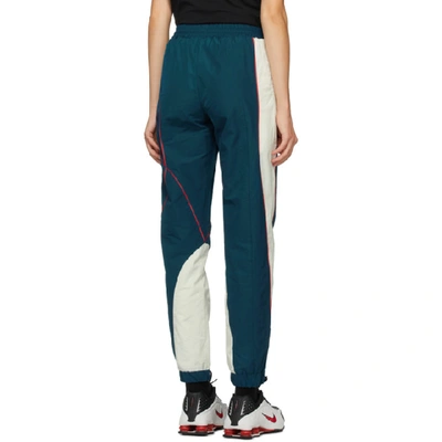 Shop Martine Rose Ssense Exclusive Blue Twist Track Pants In Teal Blue