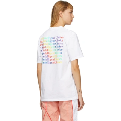 MARTINE ROSE SSENSE 独家发售白色“THE INTELLIGENT CHOICE” T 恤