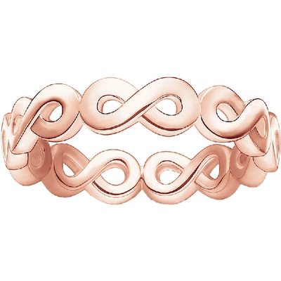 Shop Thomas Sabo Infinity 18ct Rose Gold-plated Ring In Silver