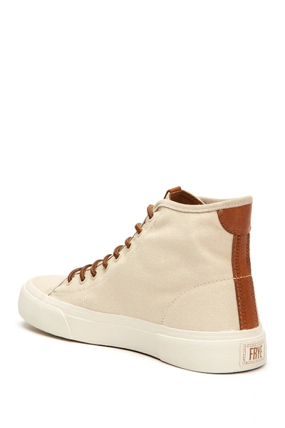 Shop Frye Ludlow Canvas High-top Sneaker In Off White