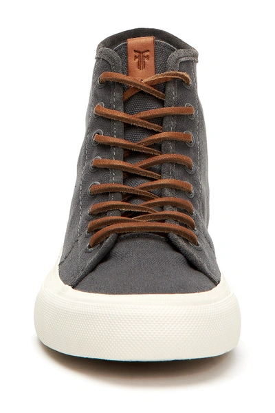 Shop Frye Ludlow Canvas High-top Sneaker In Grey