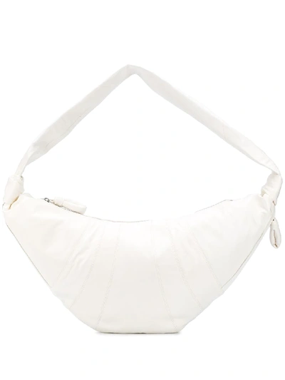 Shop Lemaire Large Belt Shoulder Bag In White