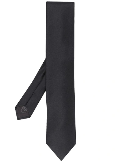 Shop Brioni Pointed Tip Tie In Black