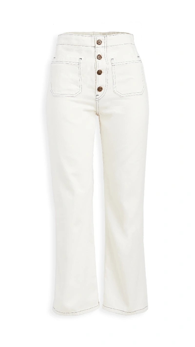 Shop Reformation Eloise Jeans In Ivory