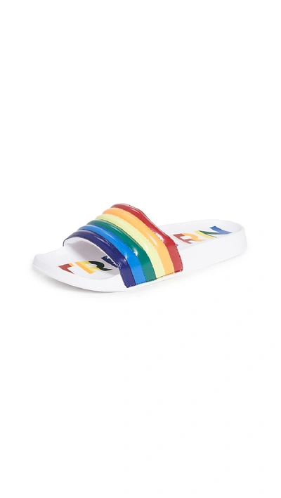 Shop Tretorn Sofia Slides In Rainbow