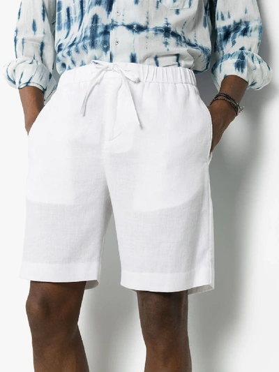Shop Frescobol Carioca Felipe Sport Shorts In White