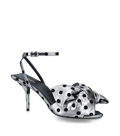 Shop Balenciaga Polka Dot Bow Sandals 80