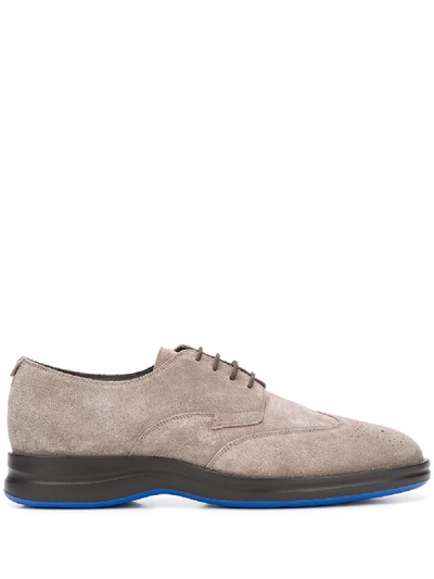 Shop Harrys Of London Balance Suede Lace-up Shoes In Grey