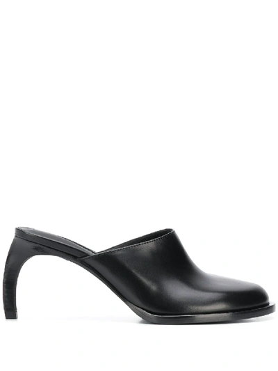 Shop Ann Demeulemeester Curved 85mm Heel Mules In Black