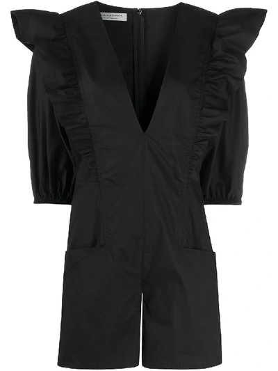 Shop Philosophy Di Lorenzo Serafini Puff Sleeve Playsuit In Black