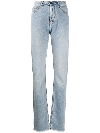 Shop Alexandre Vauthier High-rise Straight-leg Jeans In Blue