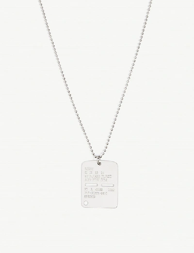 Shop Alyx Brass Military Tag Necklace In Gry0002-silver