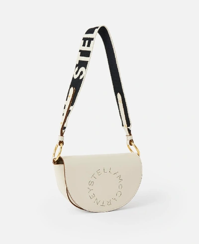 Shop Stella Mccartney Mini Marlee Logo Bag In White