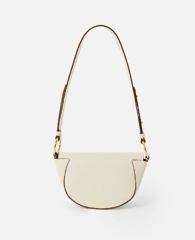 Shop Stella Mccartney Mini Marlee Logo Bag In White