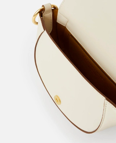 Shop Stella Mccartney Mini Marlee Logo Bag In White