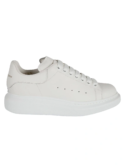 Shop Alexander Mcqueen Perforated Logo Sneakers In White