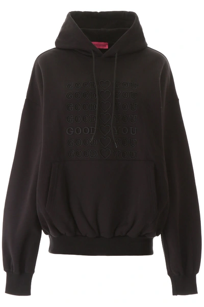 Shop Ireneisgood Good For You Hoodie In Black