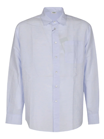 Shop Kenzo Casual Overshirt In Light Blue