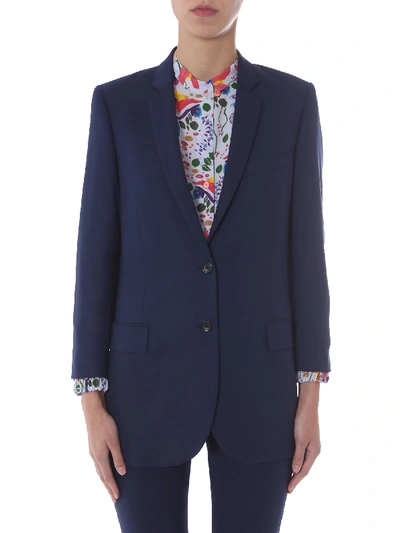 Shop Paul Smith Oversize Fit Blazer In Blu