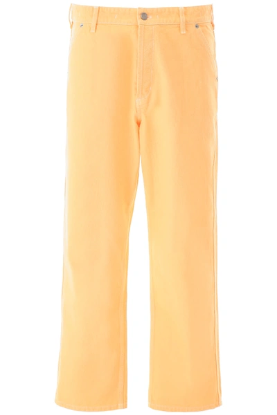 Shop Jacquemus Le De Nimes Soleil Jeans In Yellow (yellow)